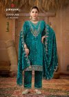 Zankar By Rangoon Makhmal Velvet Kurti With Bottom Dupatta 